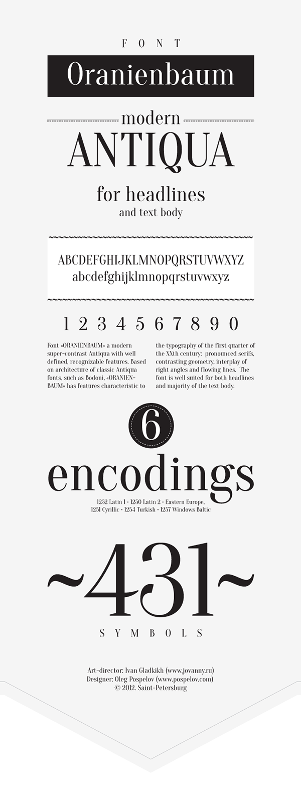 Free Download: Oranienbaum Typeface ooo