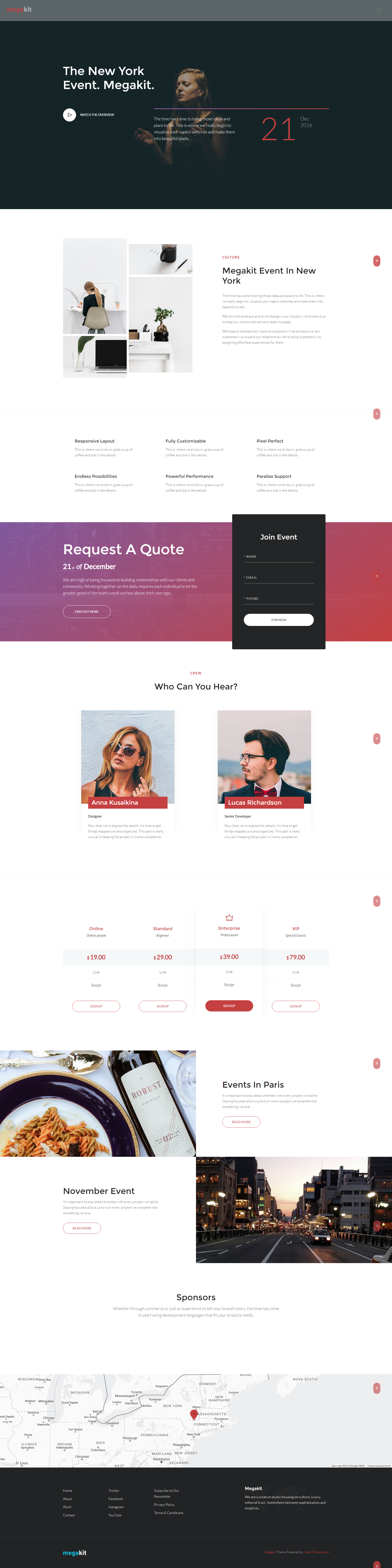 Free Download: Ultimate Multi-Purpose Bootstrap Site Template events