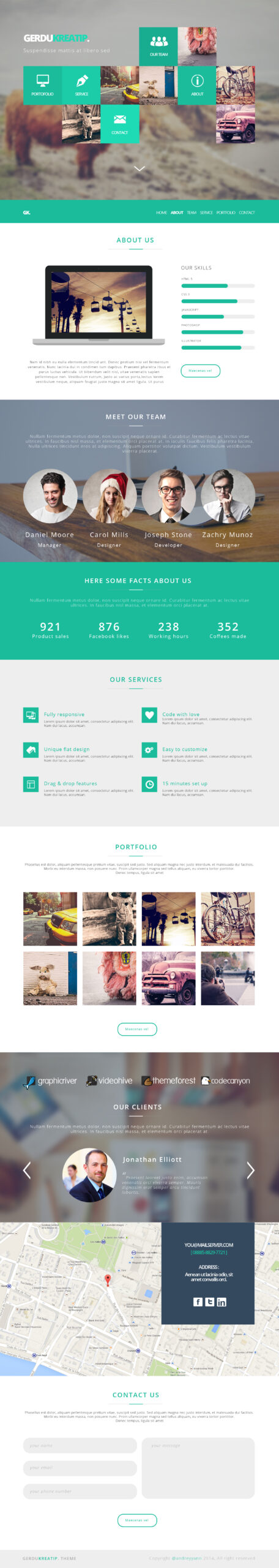 Free Download: GerduKreatip - Agency Portfolio Theme gerdukreatipfull