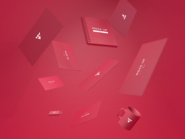 Free Download: 6 Business Cards Mock Up m6