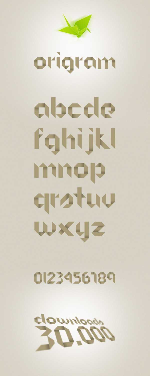 Free Download: ORIGRAM Font origram-poster