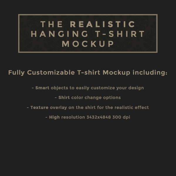 Free Download: Realistic Hanging T-Shirt Mockup tree