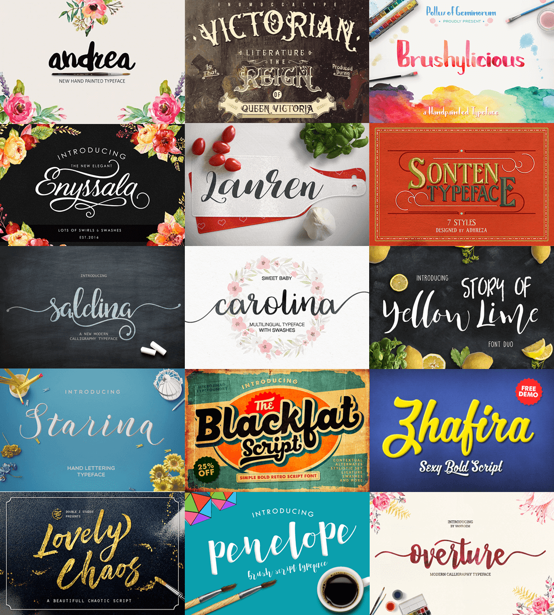 Deal: unlimited access to 1,300 fonts for a year mightydeals-collage