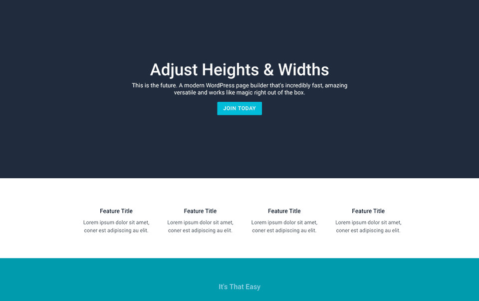 Adjustable Widths