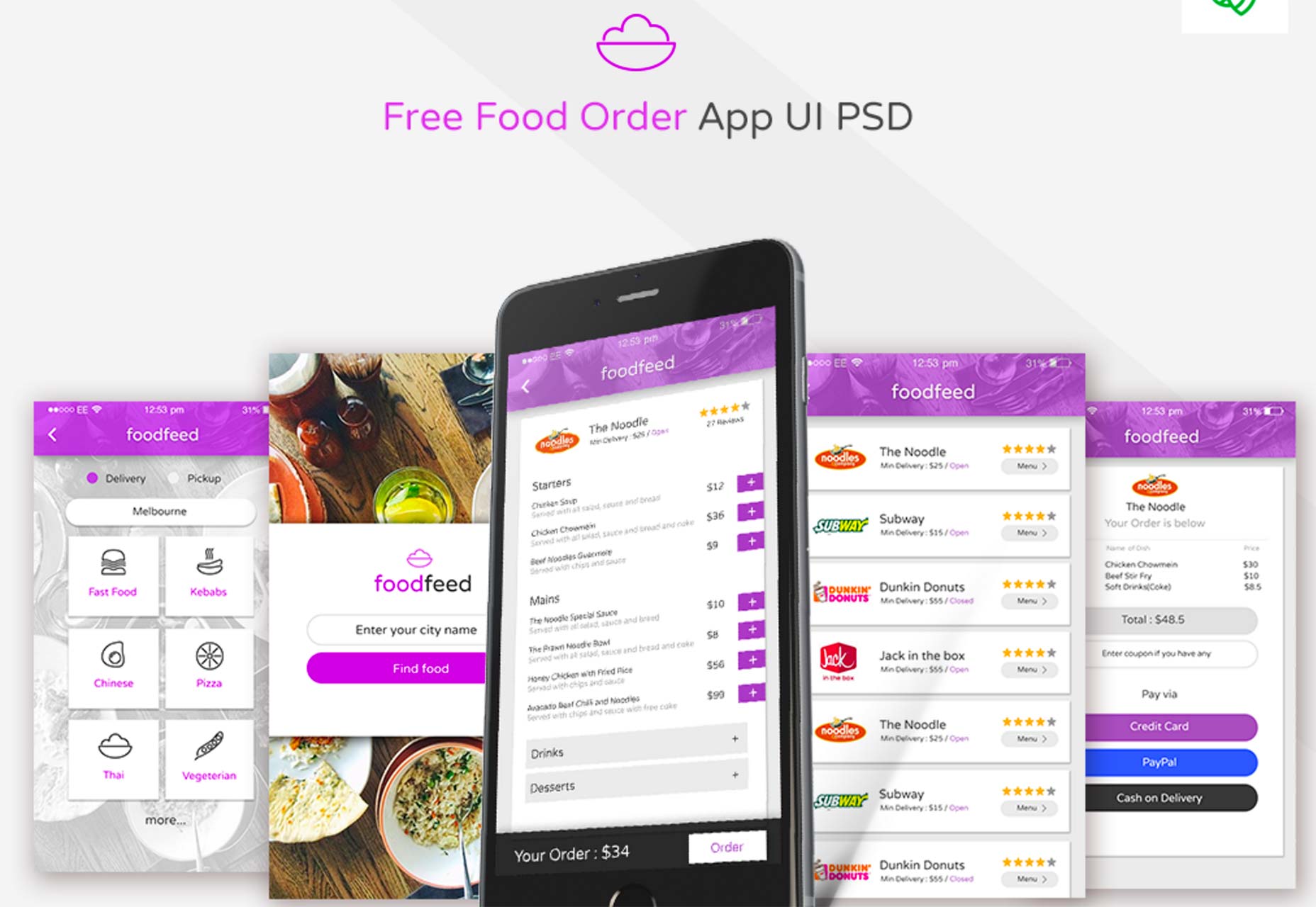 50 fresh resources for designers, September 2016 17foodorder