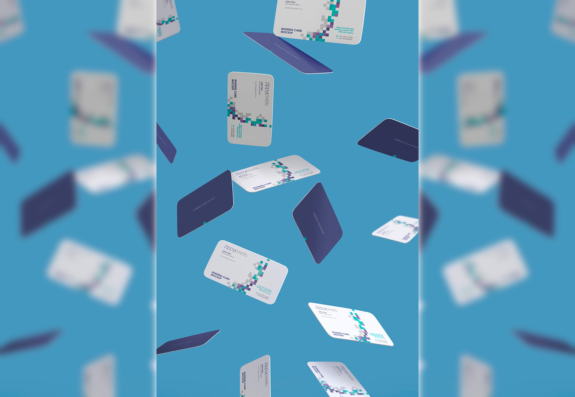 50+ fresh resources for designers, July 2016 Gravity Business Card Smart Object Mockup