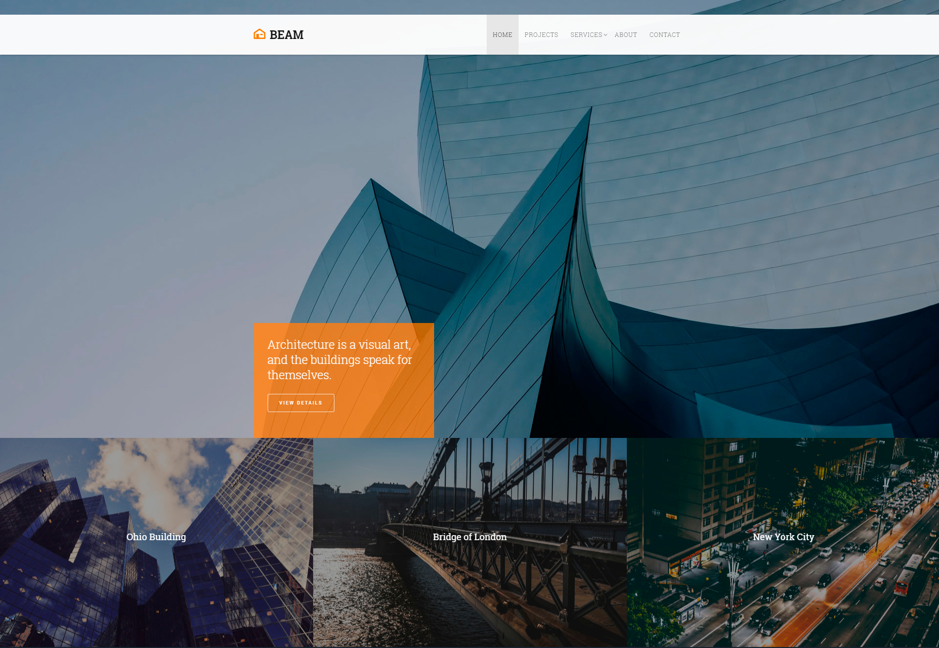 50+ fresh resources for designers, July 2016 Beam: Corporate Portfolio Bootstrap Template
