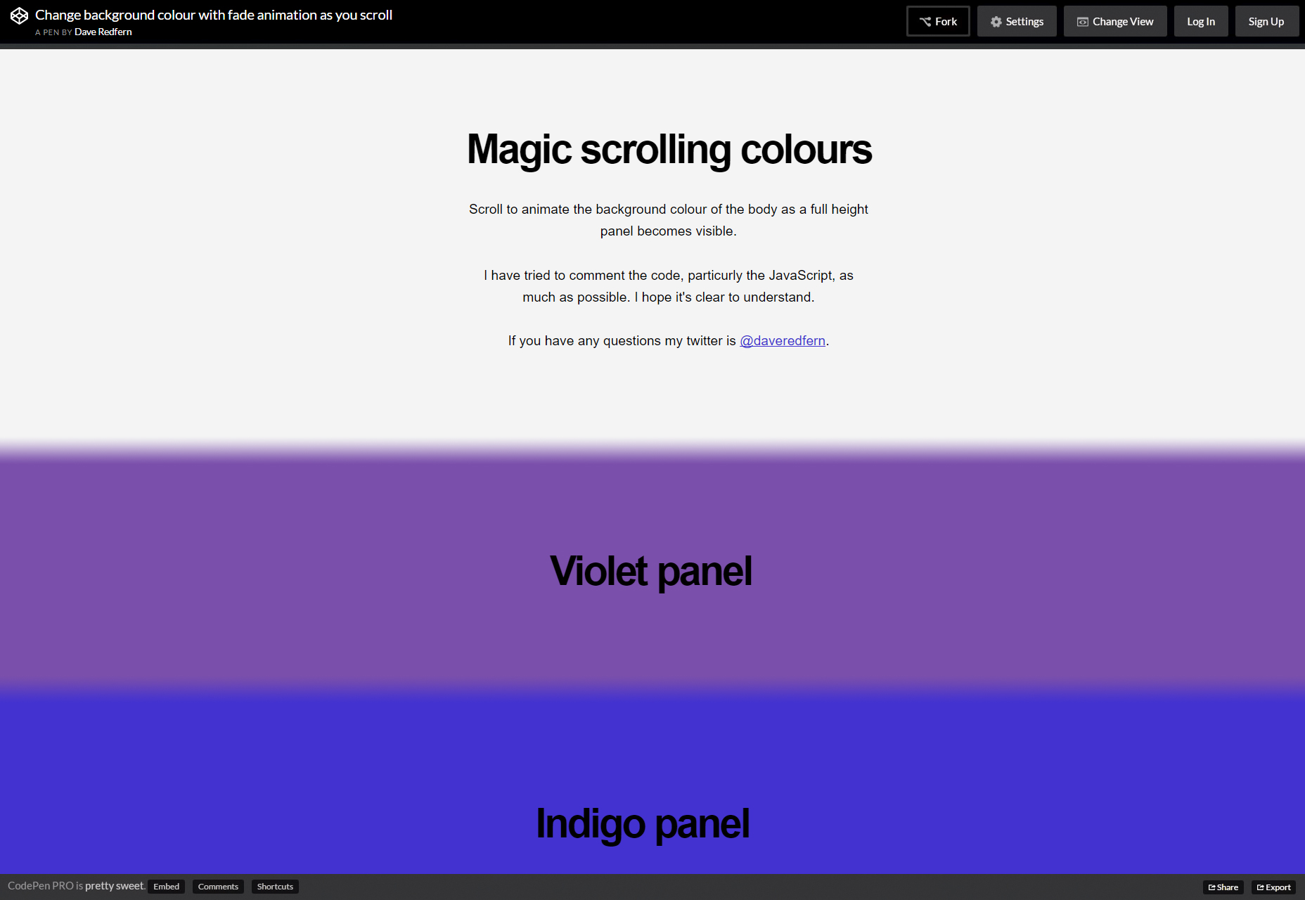 50+ fresh resources for designers, July 2016 Fade Background Color Animation As You Scroll