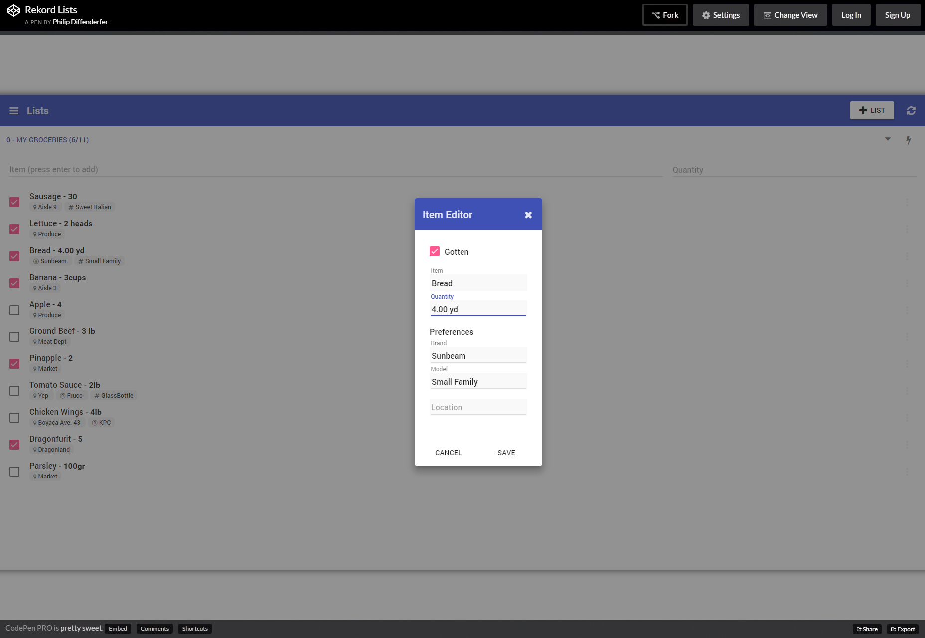 50+ fresh resources for designers, July 2016 Material Design Interactive Rekord Lists