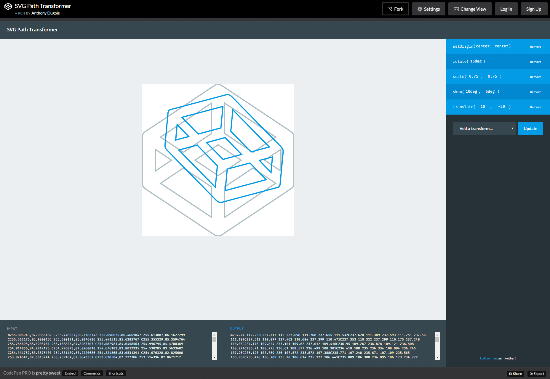50+ fresh resources for designers, July 2016 SVG Path Transformer