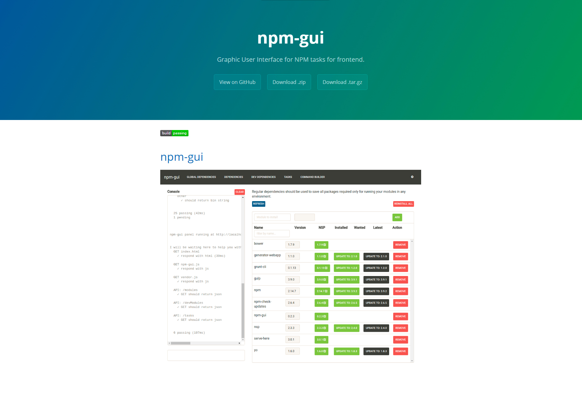 50+ fresh resources for designers, July 2016 Npm-gui: Frontend NPM Tasks GUI