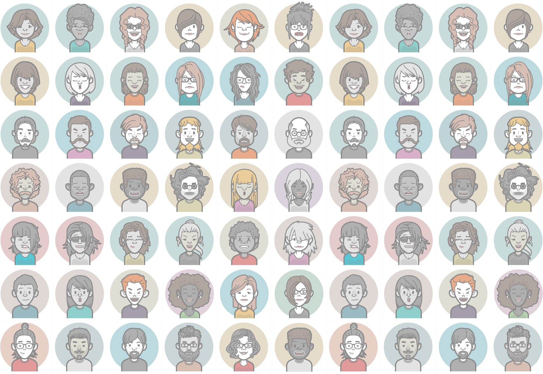 50+ fresh resources for designers, July 2016 Vector Avatar Icons Generator