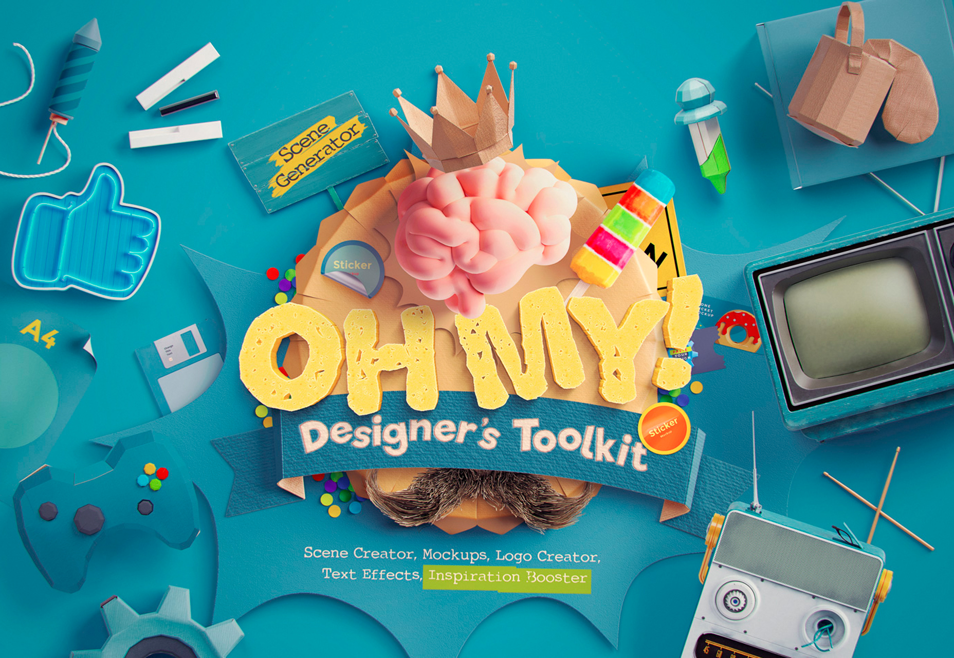 50 fresh resources designers, May 2016 Oh My! Huge Designer's Toolkit