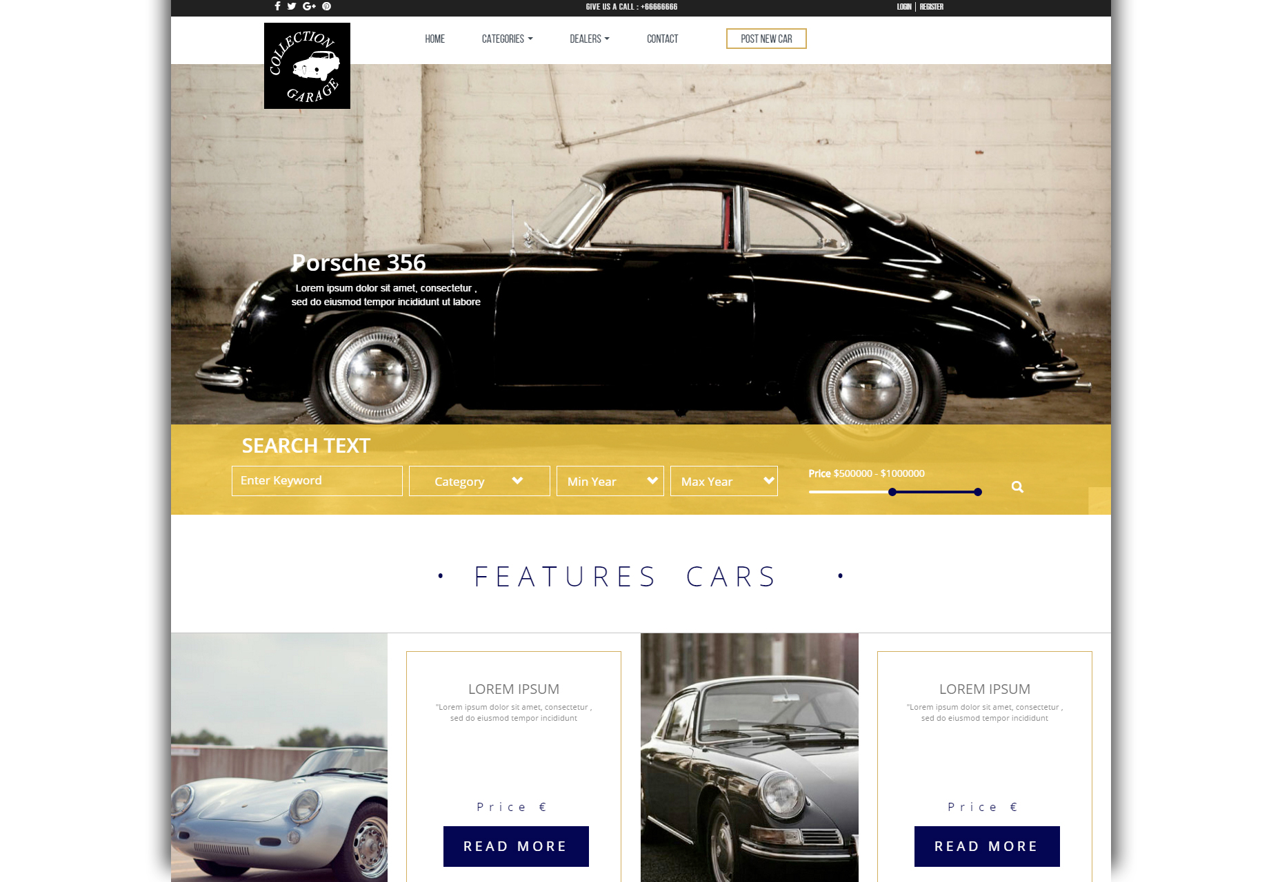 50 fresh resources designers, May 2016 Garage: Car Retail Business Bootstrap Theme