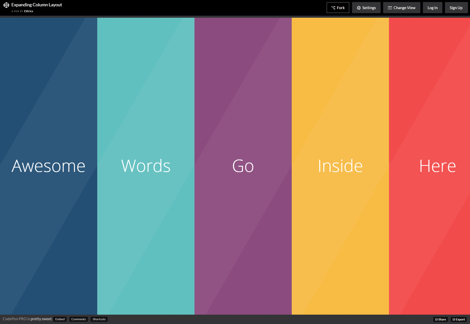 50 fresh resources designers, May 2016 Responsive Expanding Column Layout