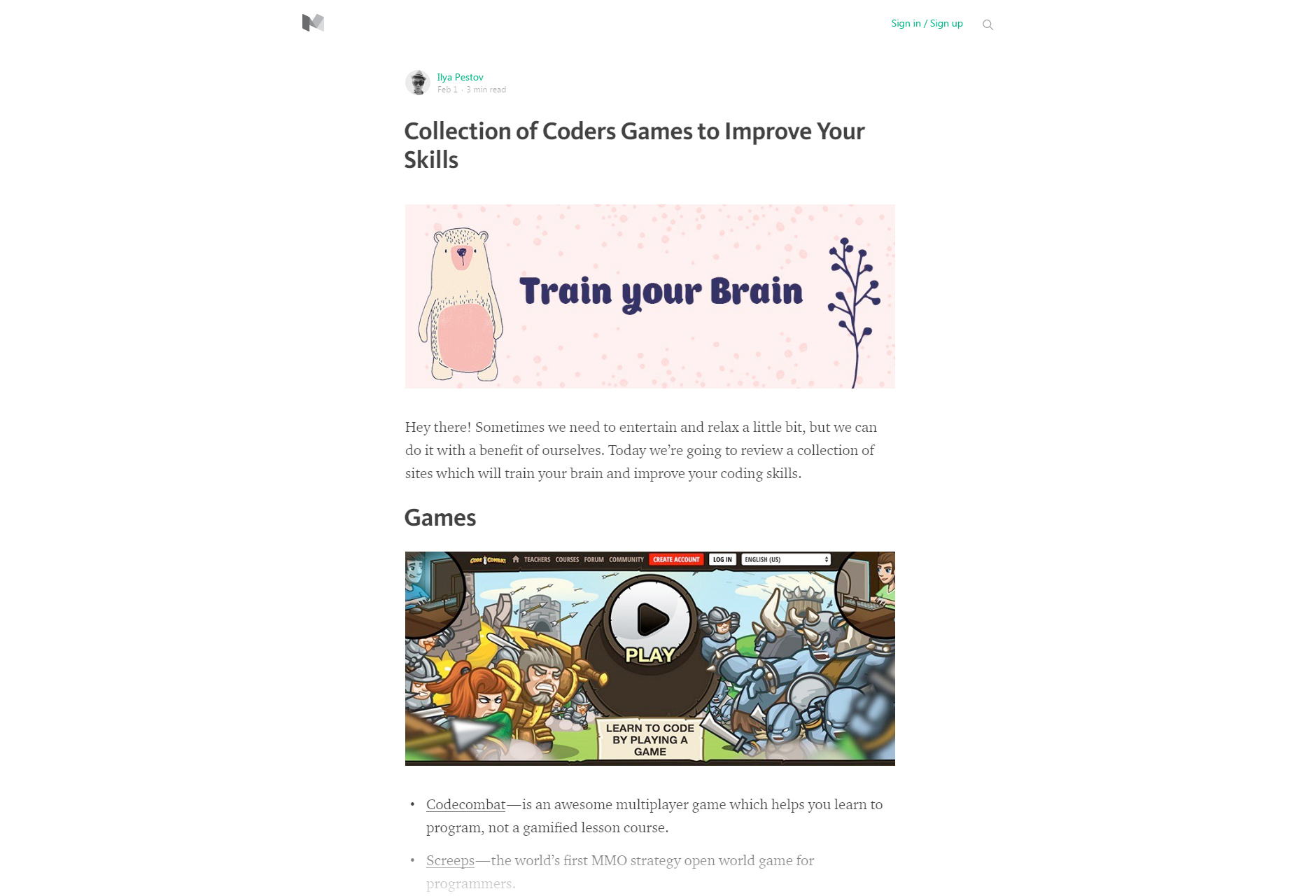 50 fresh resources designers, May 2016 Collection of Coders Games to Improve Your Skills