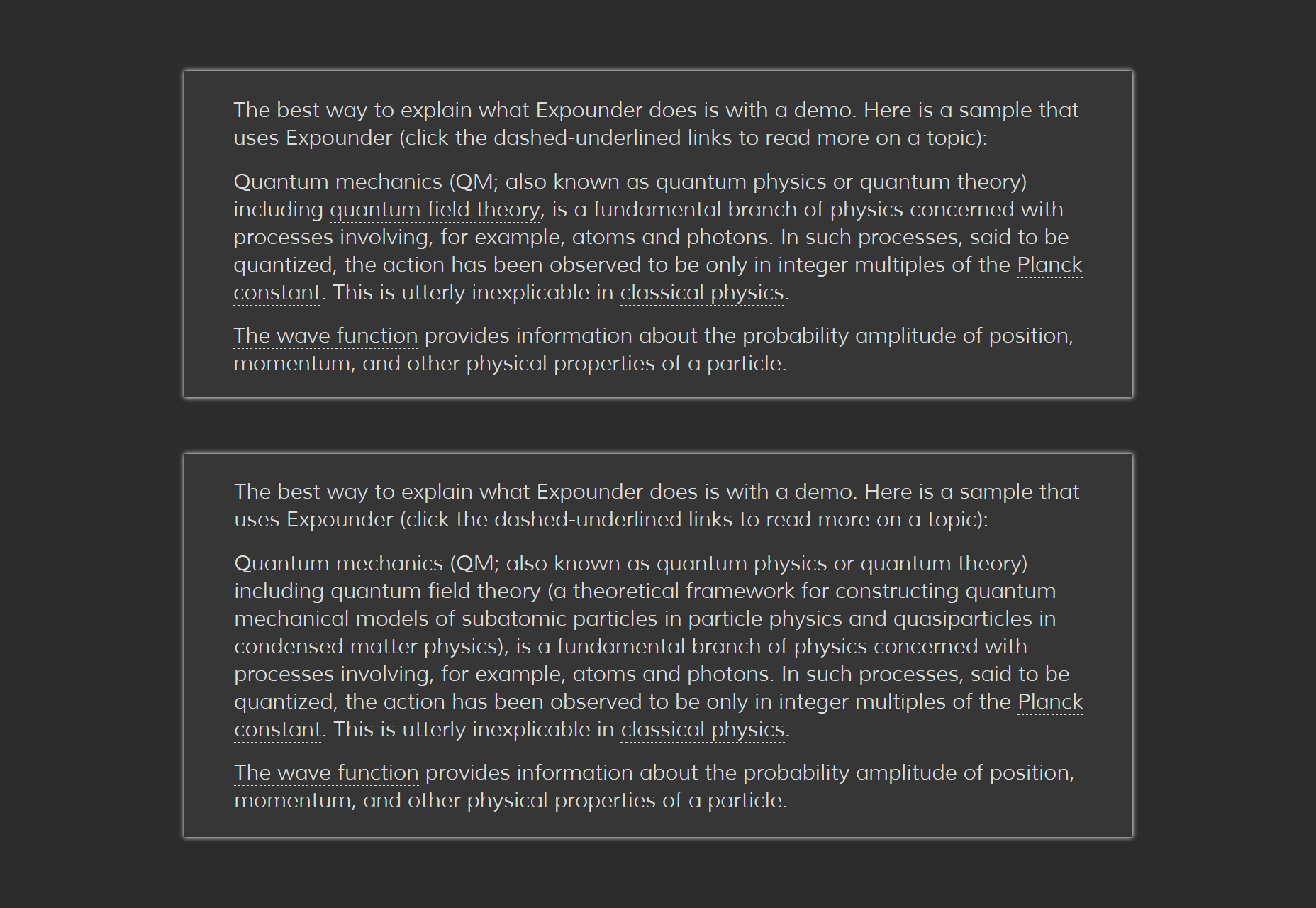 50 fresh resources designers, May 2016 Expounder: JS/CSS Expandable Texts