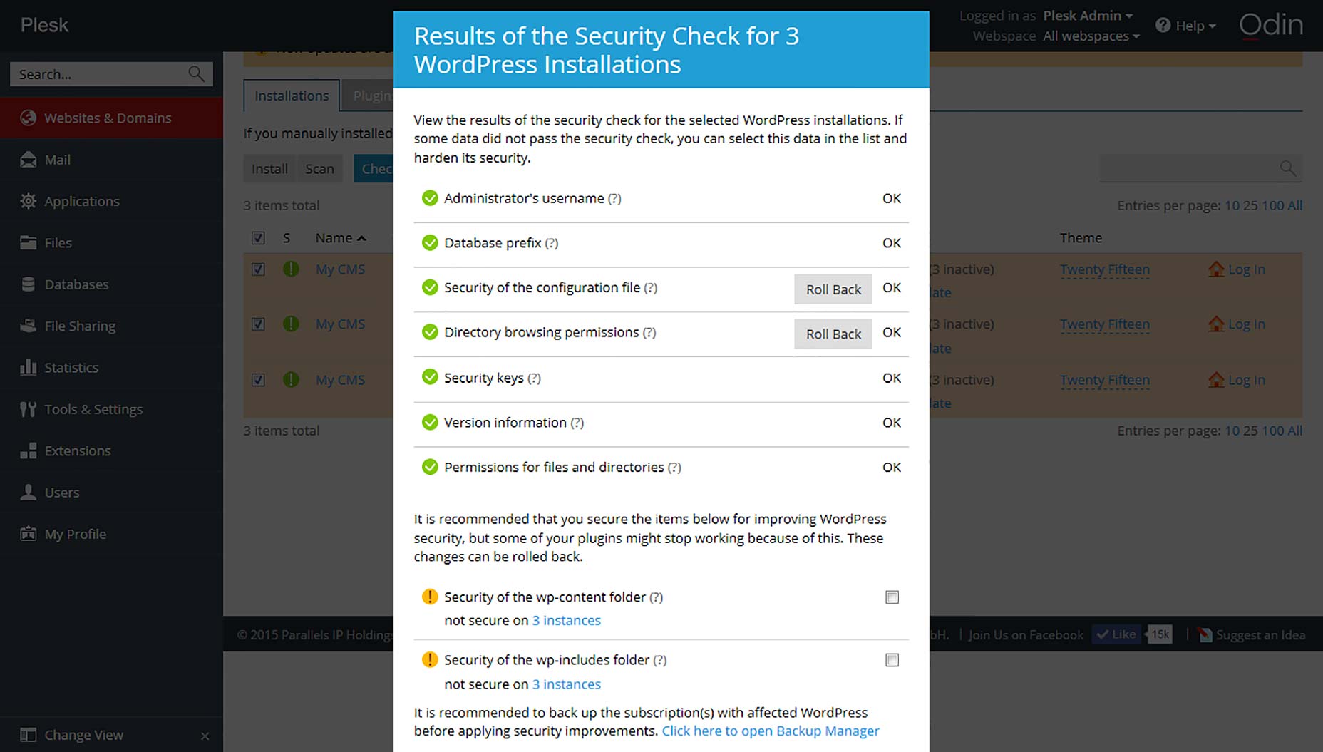 WordPress.One-Click-Hardening