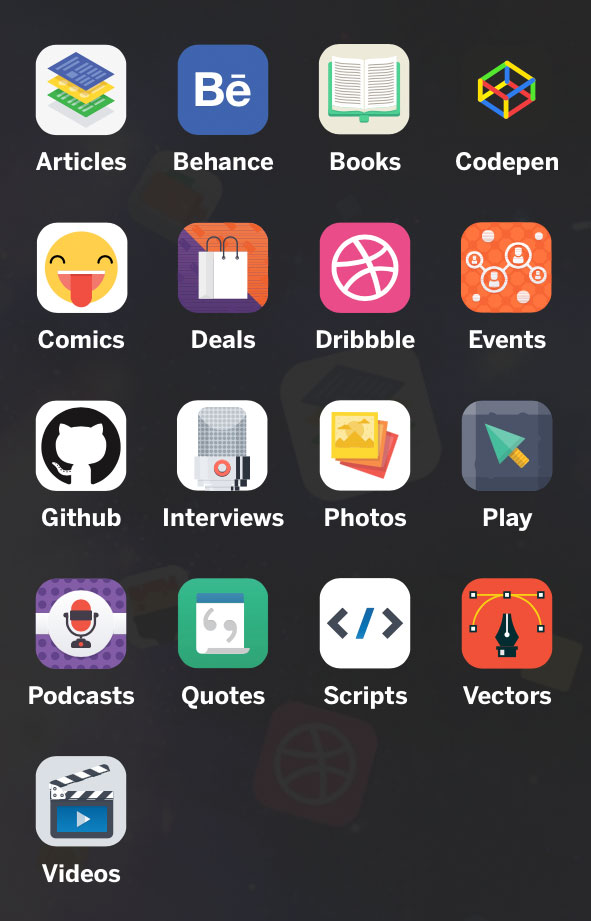 Webdesigner Depot Redesign (now with apps) apps-menu