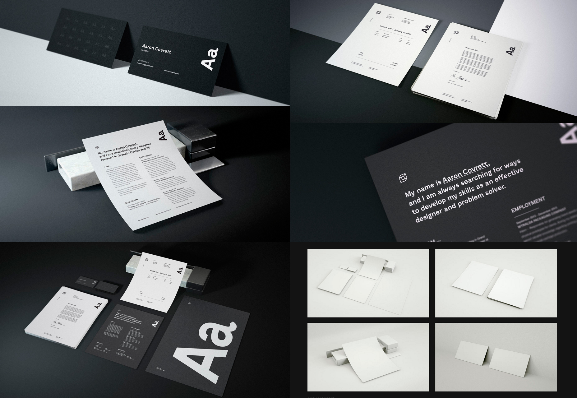 50+ fresh resources for designers, March 2016 Granite: PSD Stationary Mockups Bundle