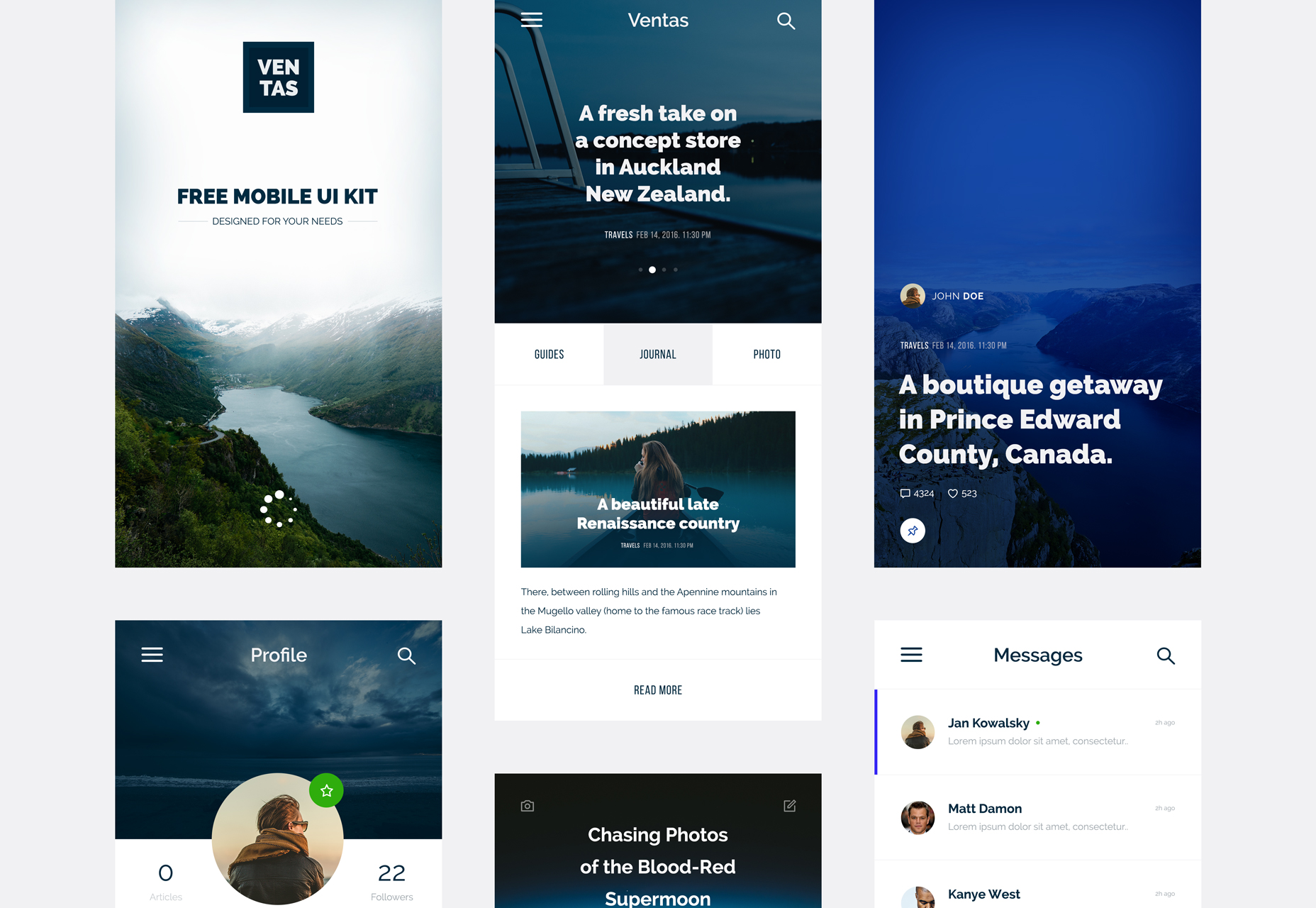 50+ fresh resources for designers, March 2016 Ventas: Mobile App PSD UI Kit