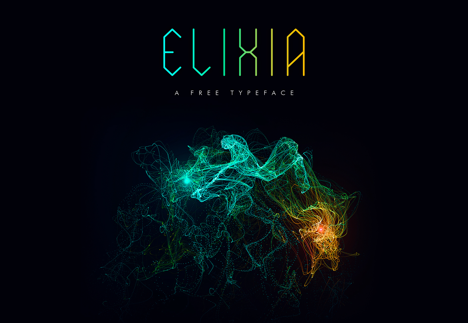 50+ fresh resources for designers, March 2016 ELIXIA: Hexagonal Thin-line Typeface
