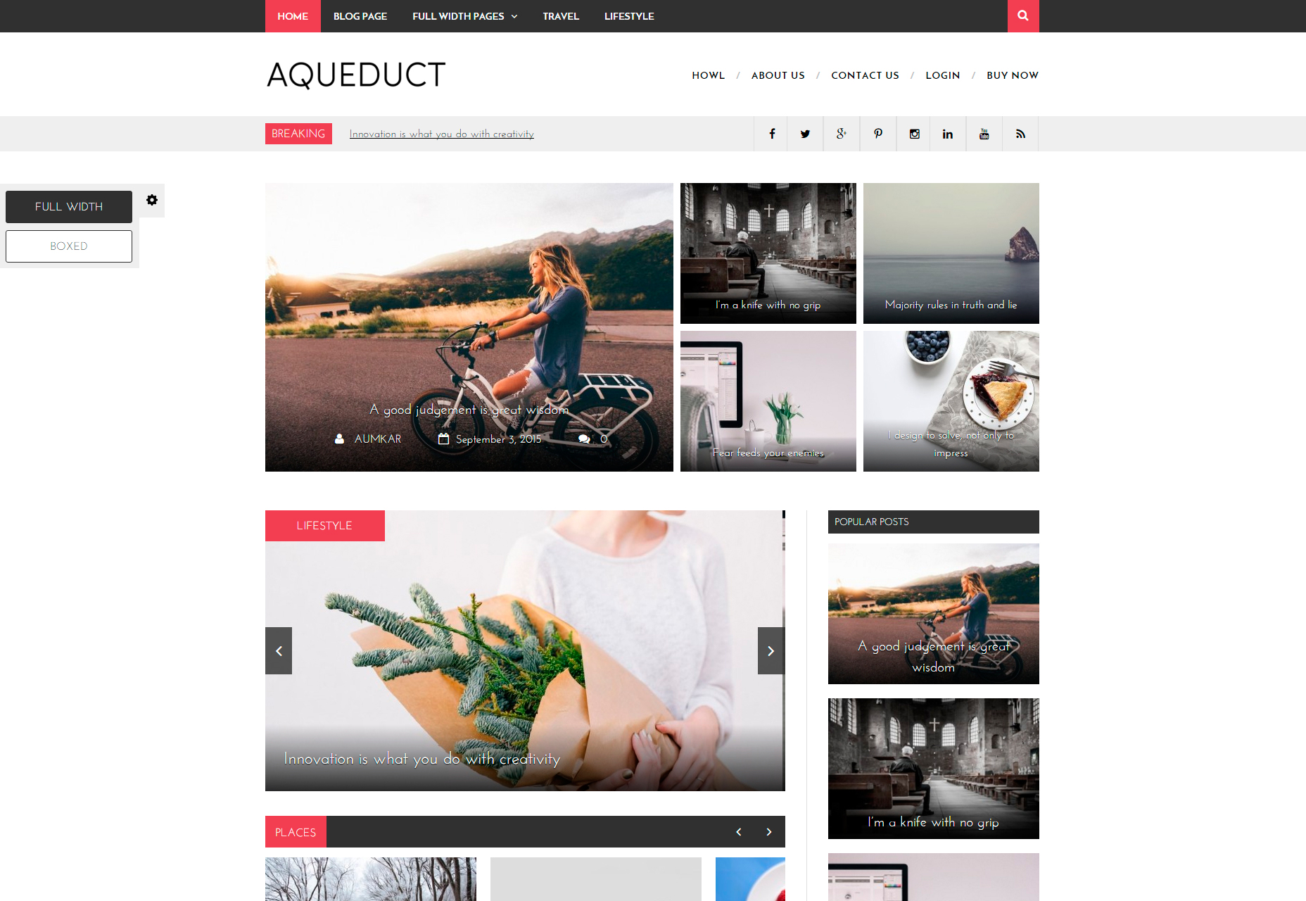 50+ fresh resources for designers, March 2016 Aqueduct: Professional Magazine WordPress Theme