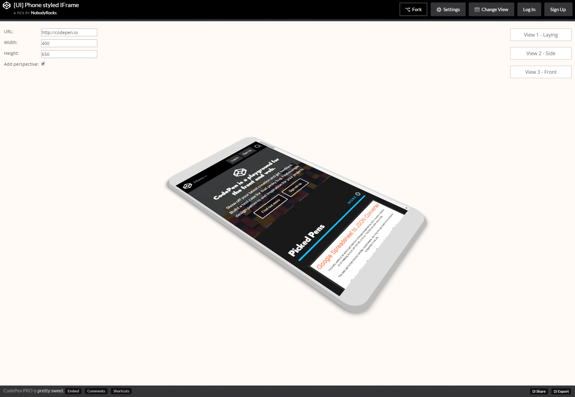 50+ fresh resources for designers, March 2016 Multi-perspective Phone IFrame