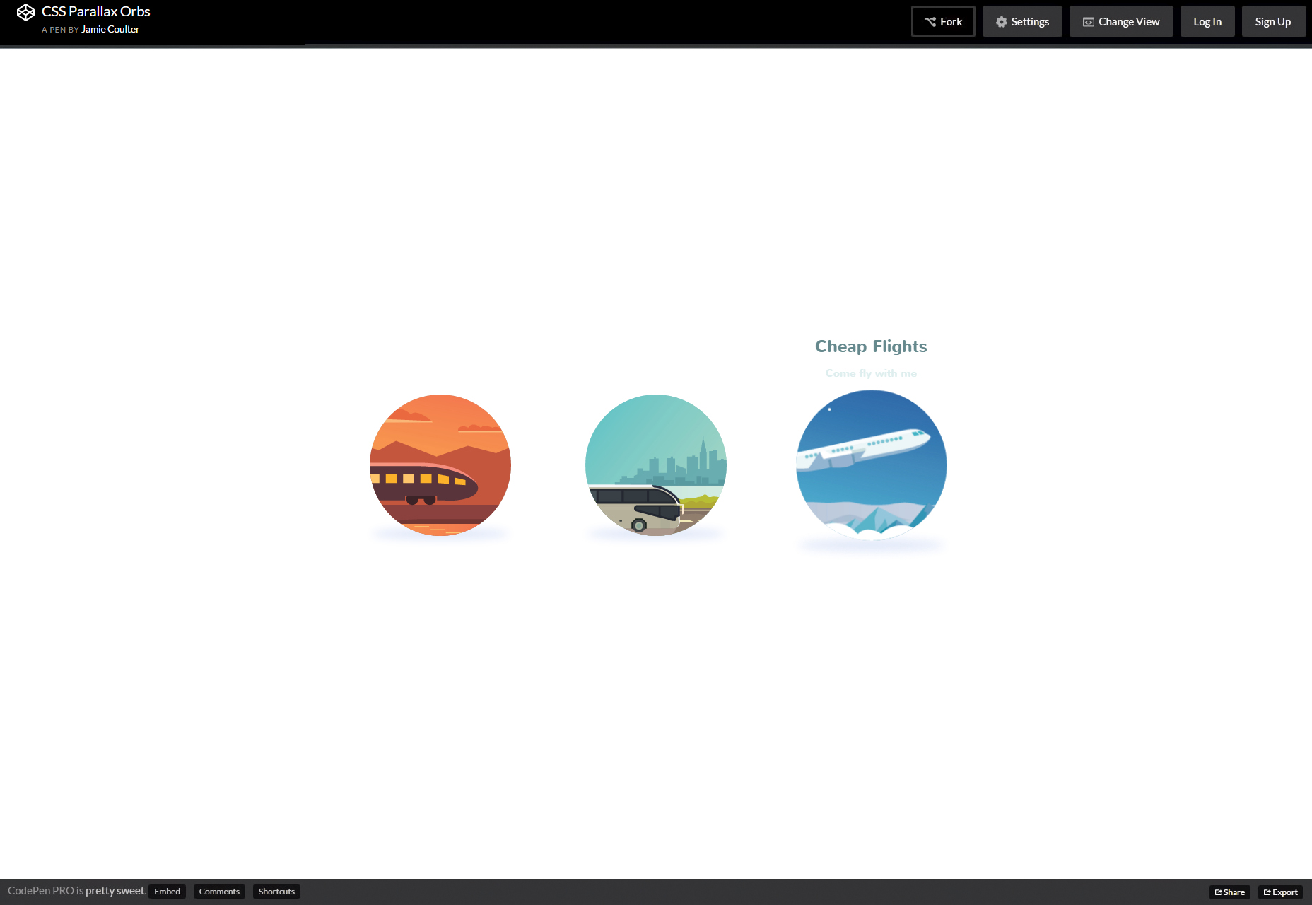 50+ fresh resources for designers, March 2016 CSS Hover Parallax Animation Orbs