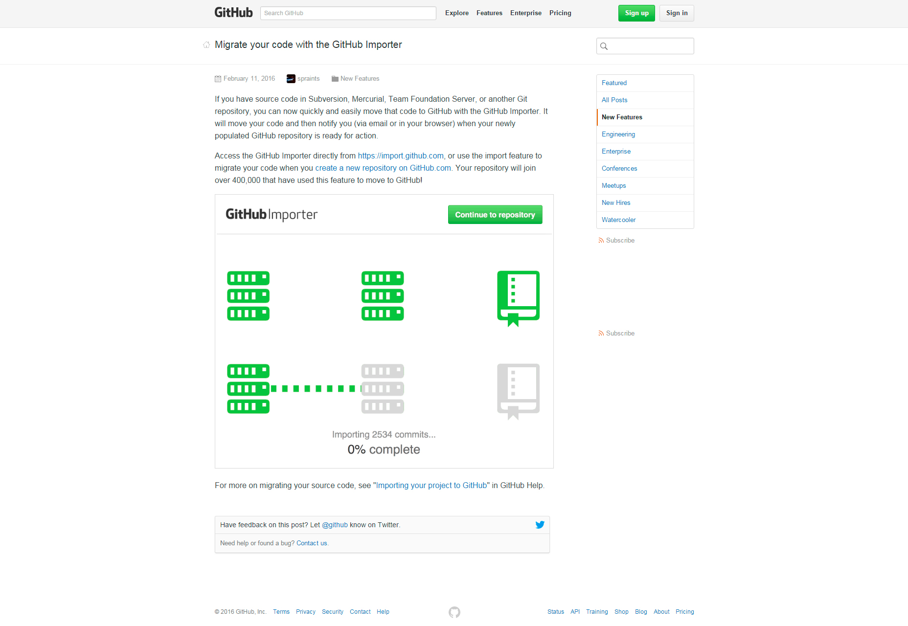 50+ fresh resources for designers, March 2016 GitHub Importer: Code Migrator