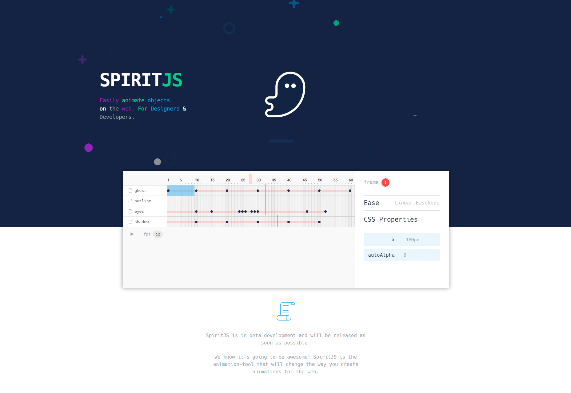 50+ fresh resources for designers, March 2016 SpiritJS: Easy Web Object Animation