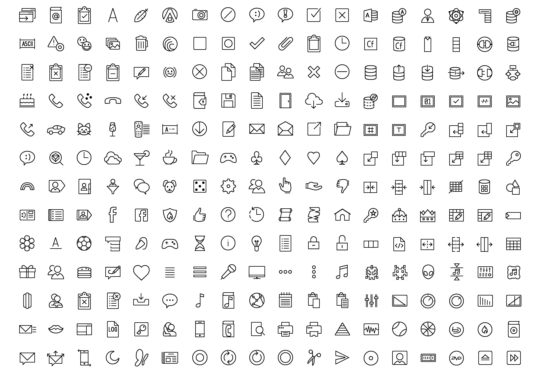 50+ fresh resources for designers, February 2016 Outline & Filled Vector Icons Collection