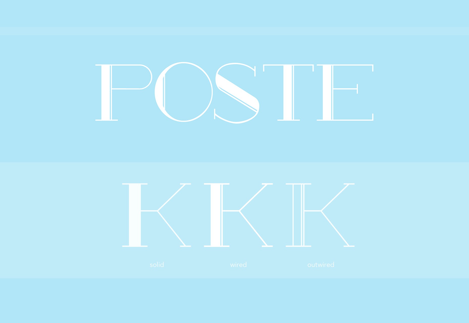 50+ fresh resources for designers, February 2016 Poste: Slab Serif Line Edged Typeface