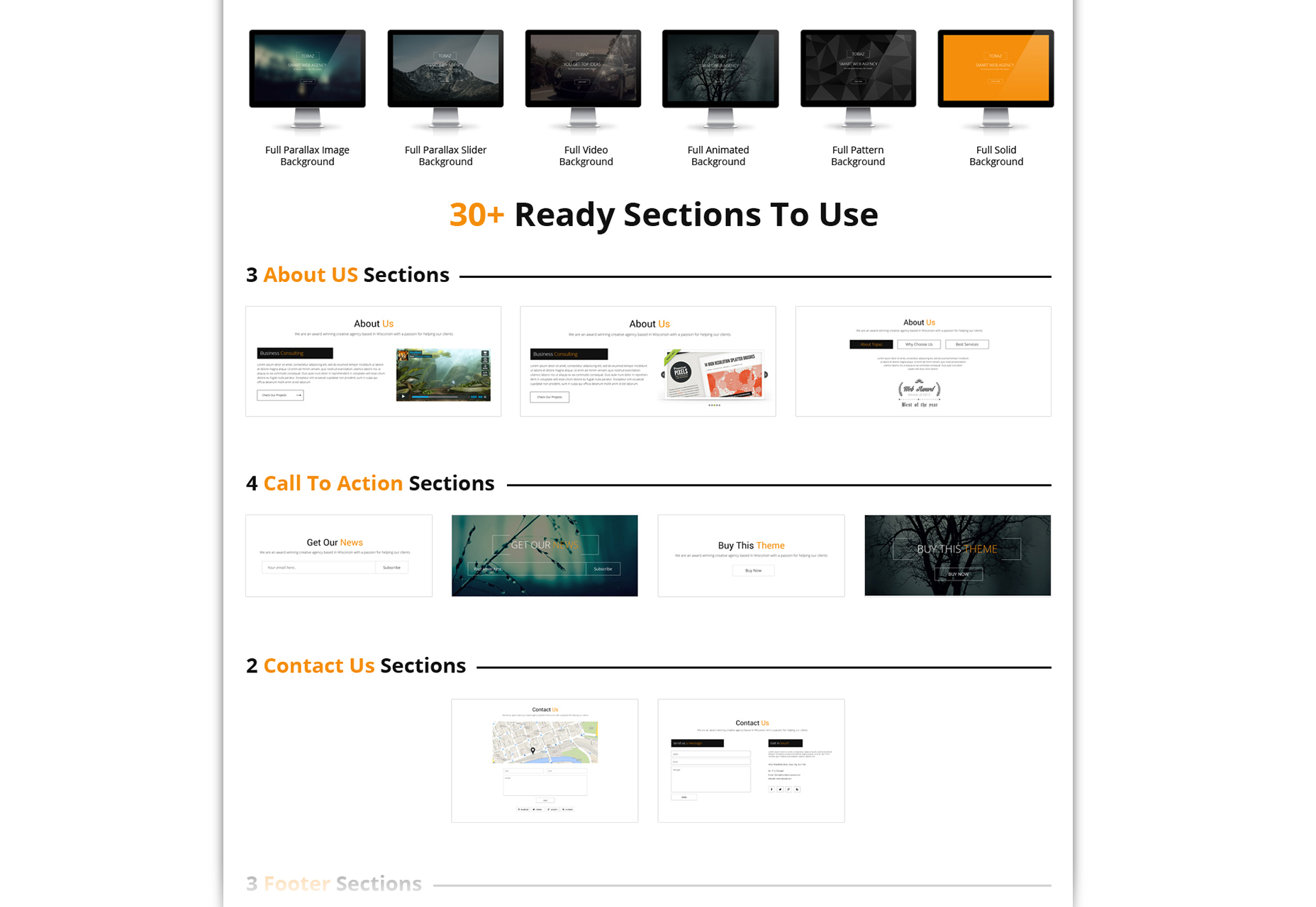 50+ fresh resources for designers, February 2016 Sertin: Multi-purpose One-Page Bootstrap PSD Template