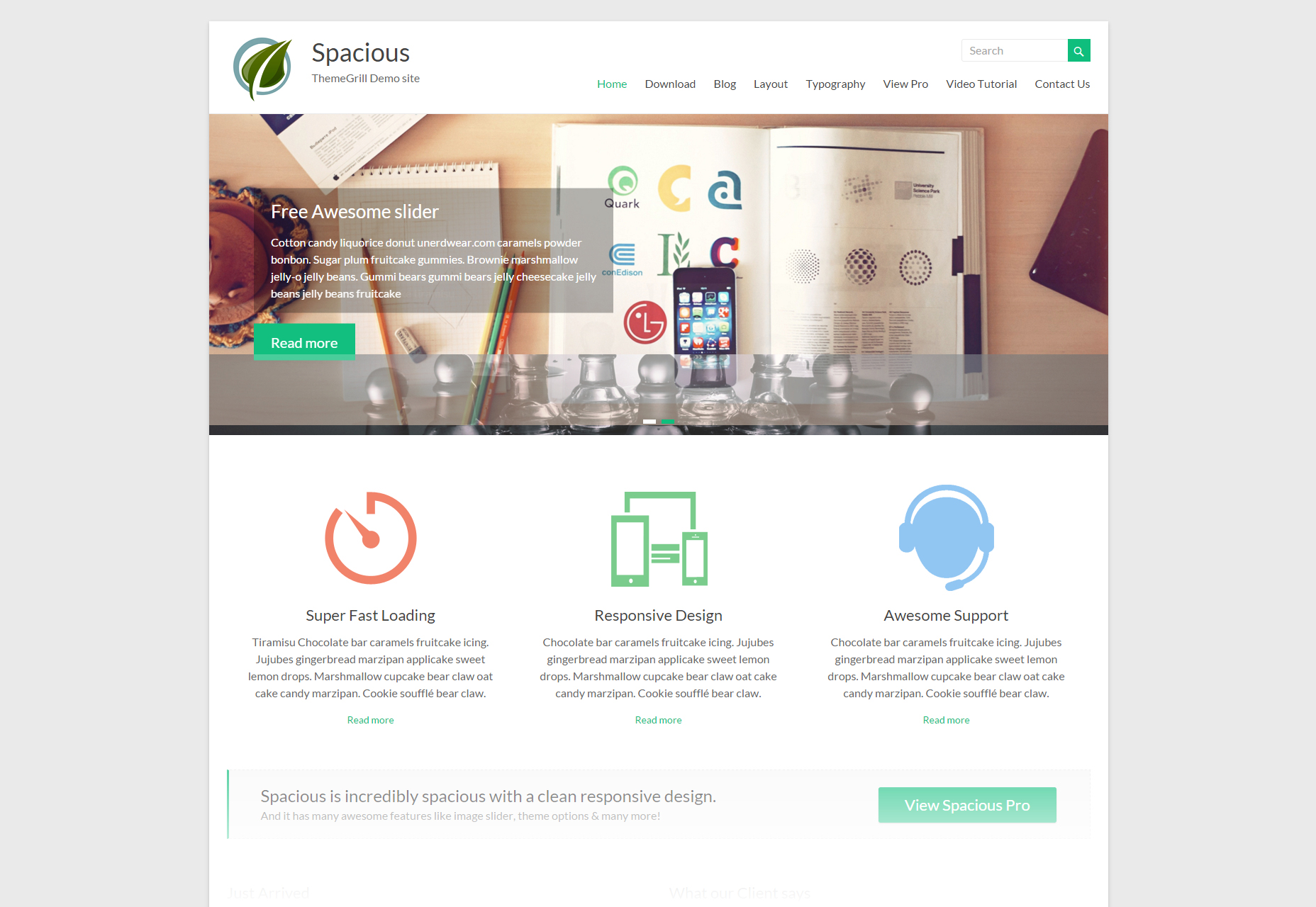50+ fresh resources for designers, February 2016 Spacious: Clean Multi-purpose WordPress Theme
