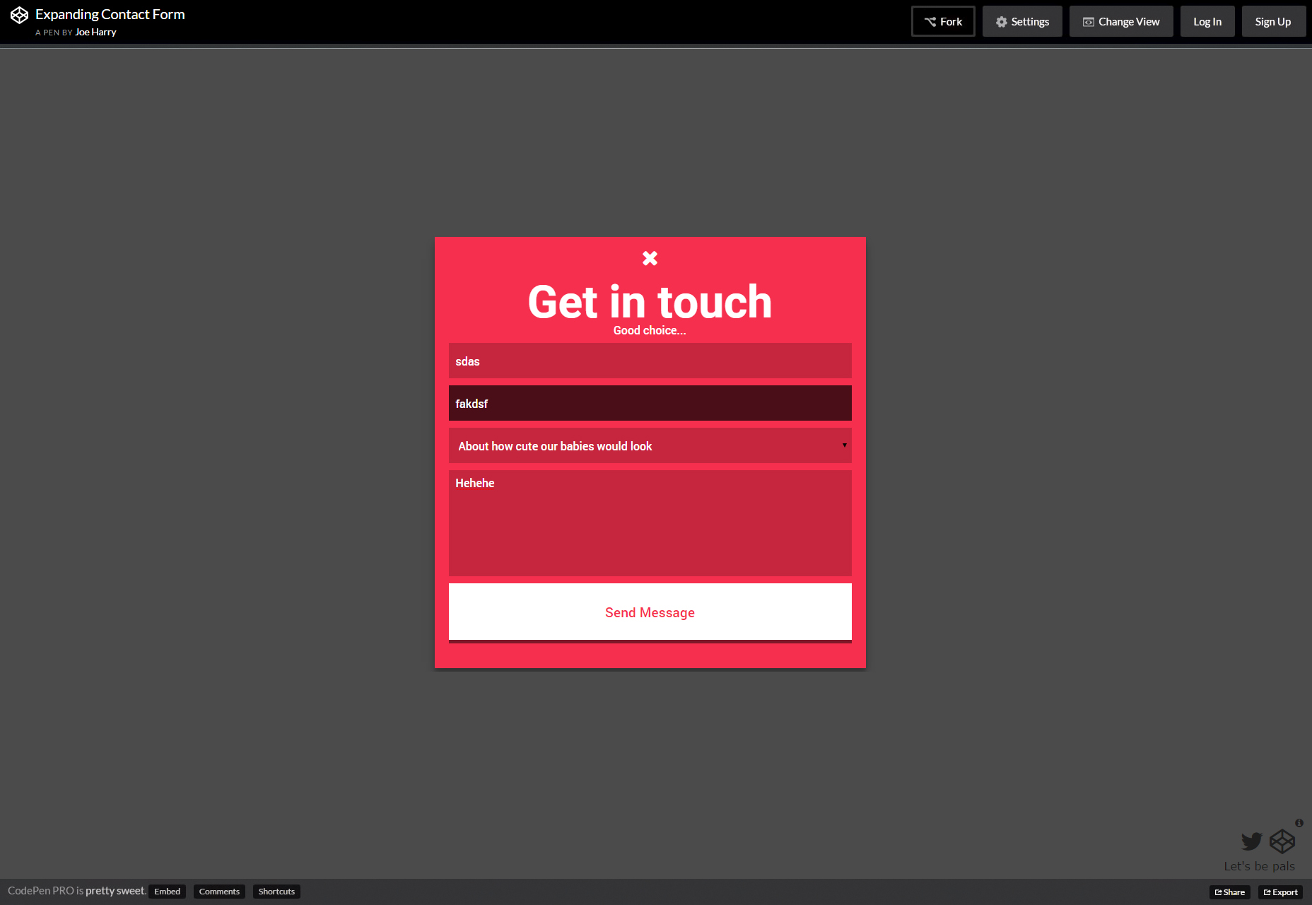 50+ fresh resources for designers, February 2016 Expanding Material Design Contact Form