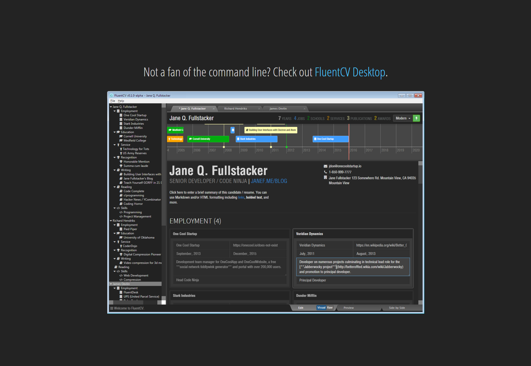 50+ fresh resources for designers, February 2016 HackMyResume: Cross-OS Resume and CVs Tool
