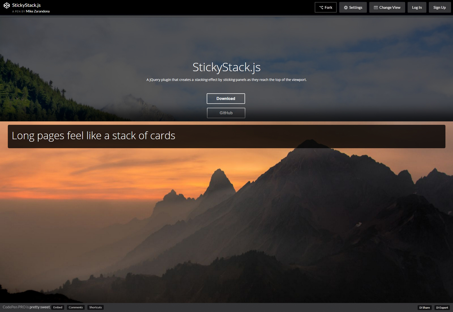 50+ fresh resources for designers, February 2016 StickyStack.js: Stacking Effect jQuery Plugin
