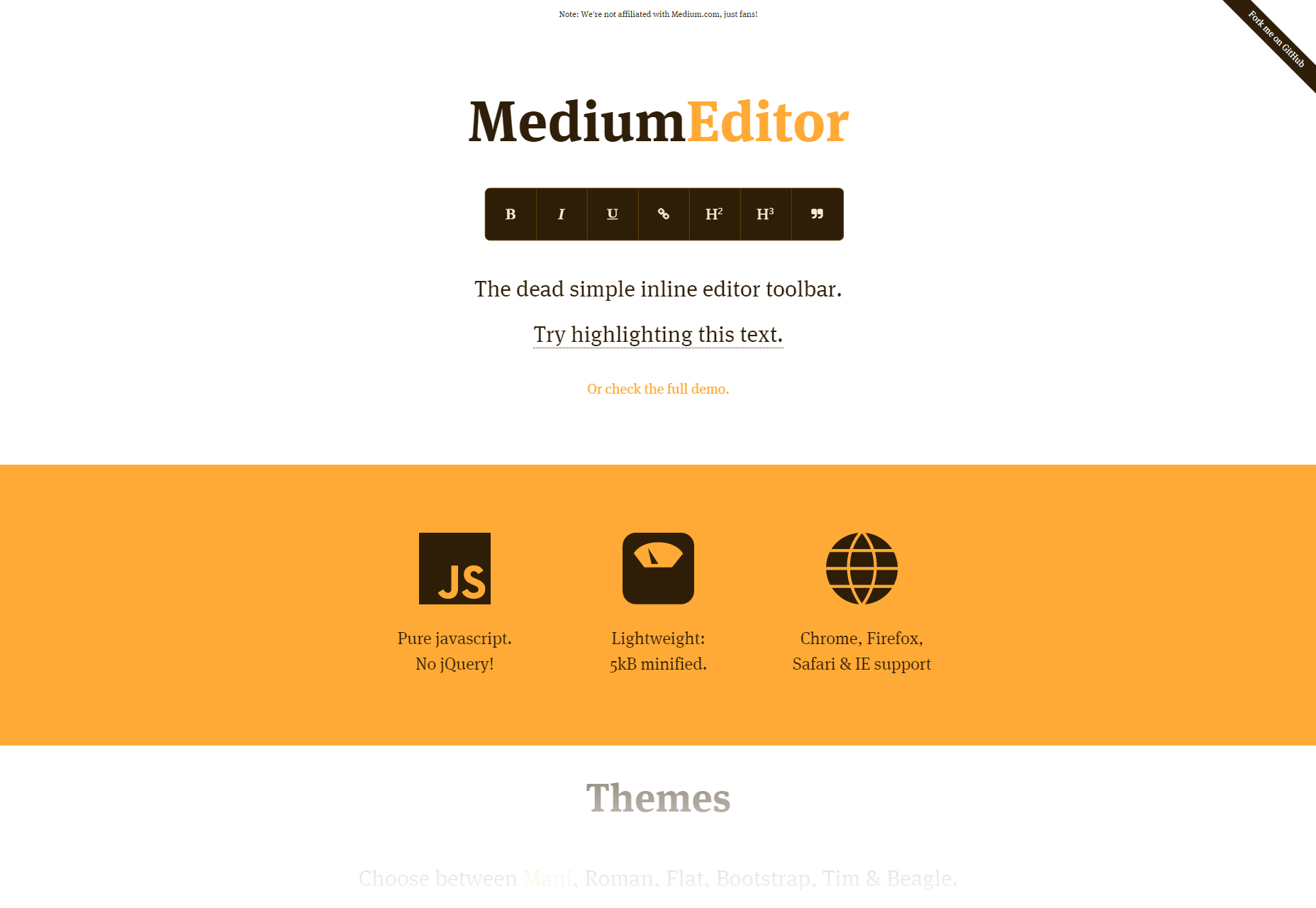 50+ fresh resources for designers, February 2016 MediumEditor: Inline Text Editor Toolbar