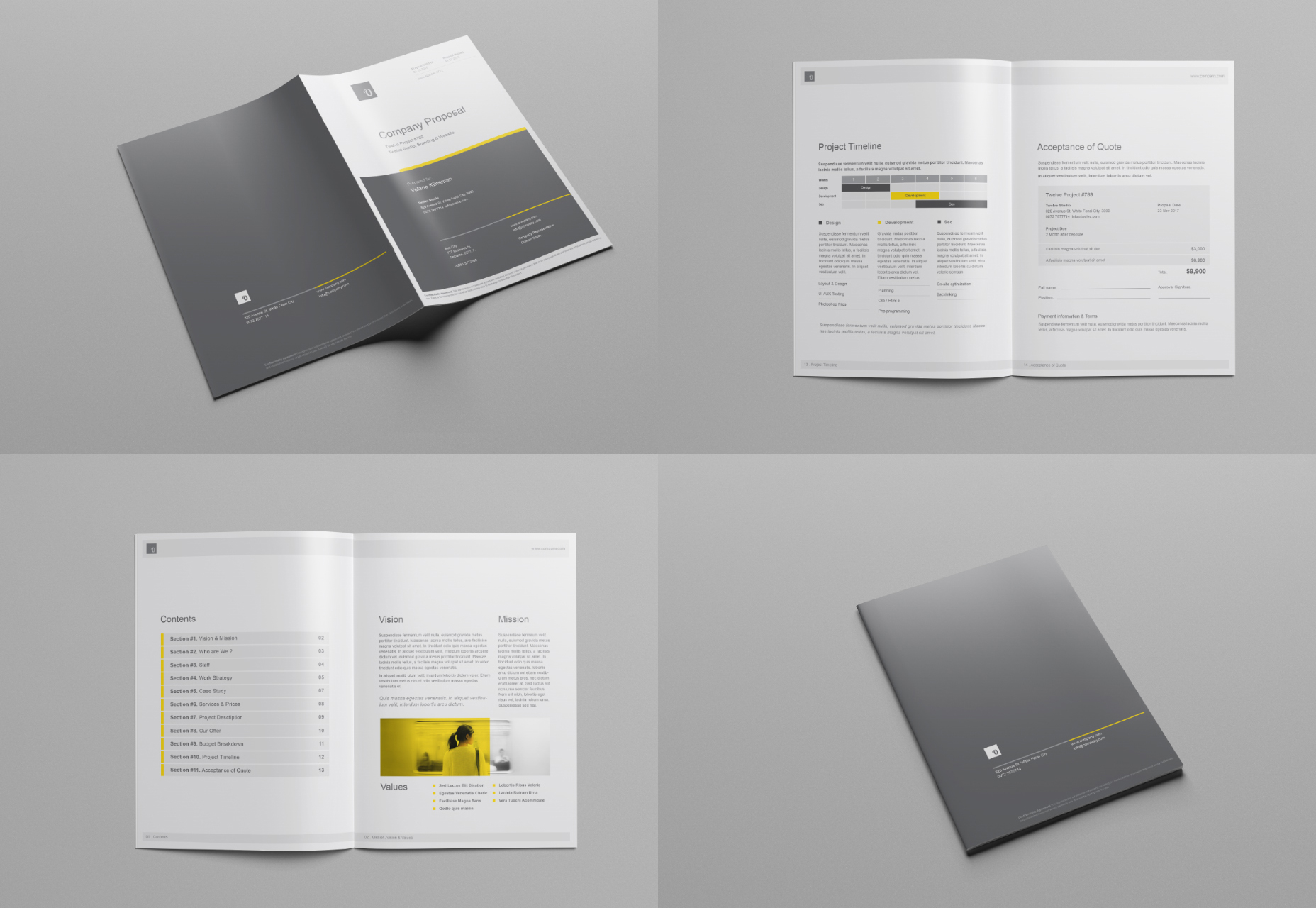 50+ fresh resources for designers, January 2016 Company Proposal Brochure Mockups Set