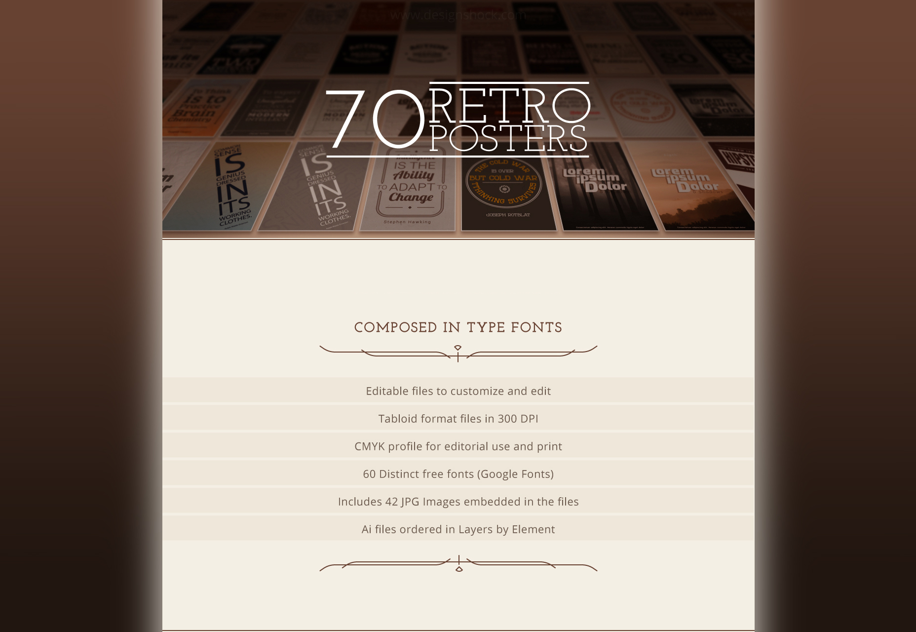 50+ fresh resources for designers, January 2016 Massive Retro Poster Designs Pack
