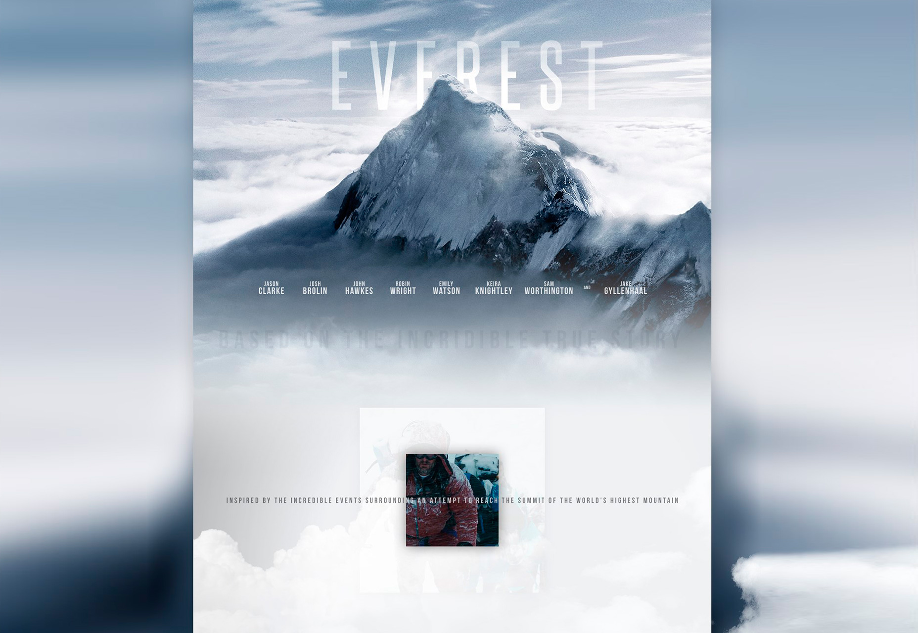 50+ fresh resources for designers, January 2016 Everest: Movie-Inspired PSD Web Template