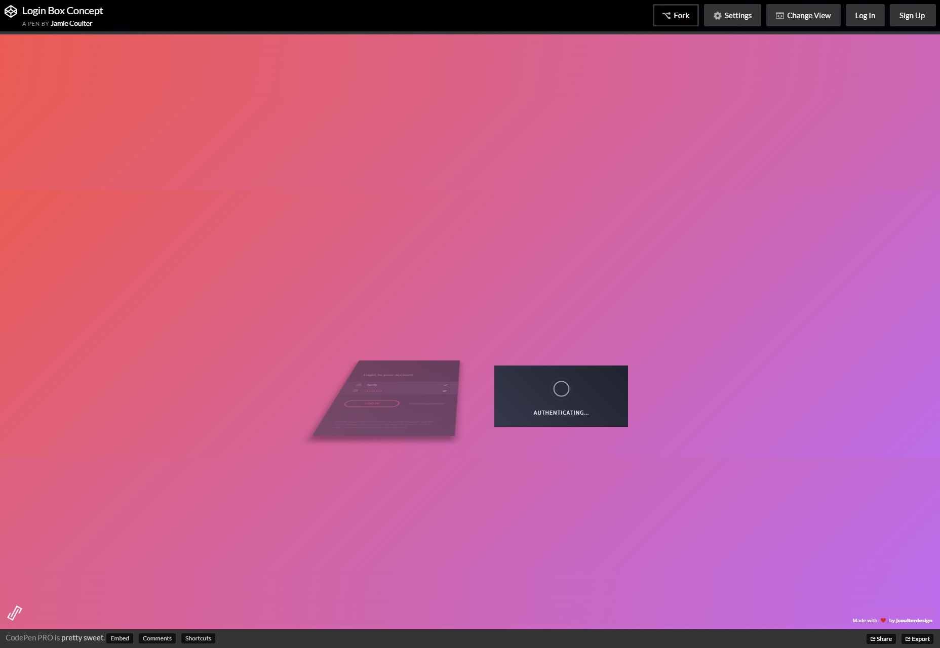 50+ fresh resources for designers, January 2016 Login Box Concept