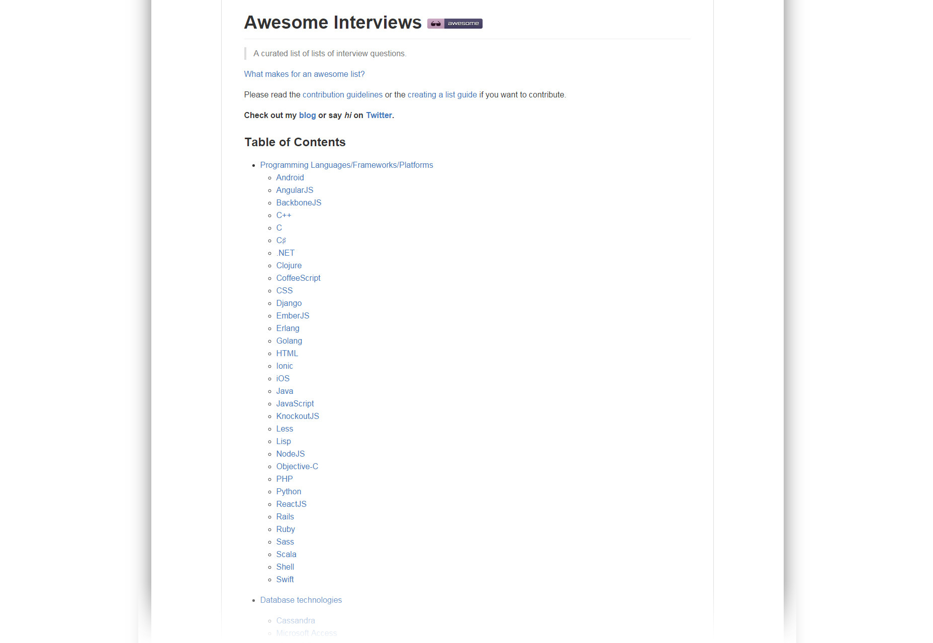 50+ fresh resources for designers, January 2016 Awesome Interviews: Open Source Development Interviews Collection