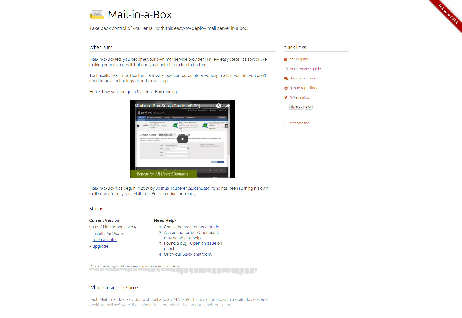 50+ fresh resources for designers, January 2016 Mail in a Box: Easy-to-Drop Mail Server