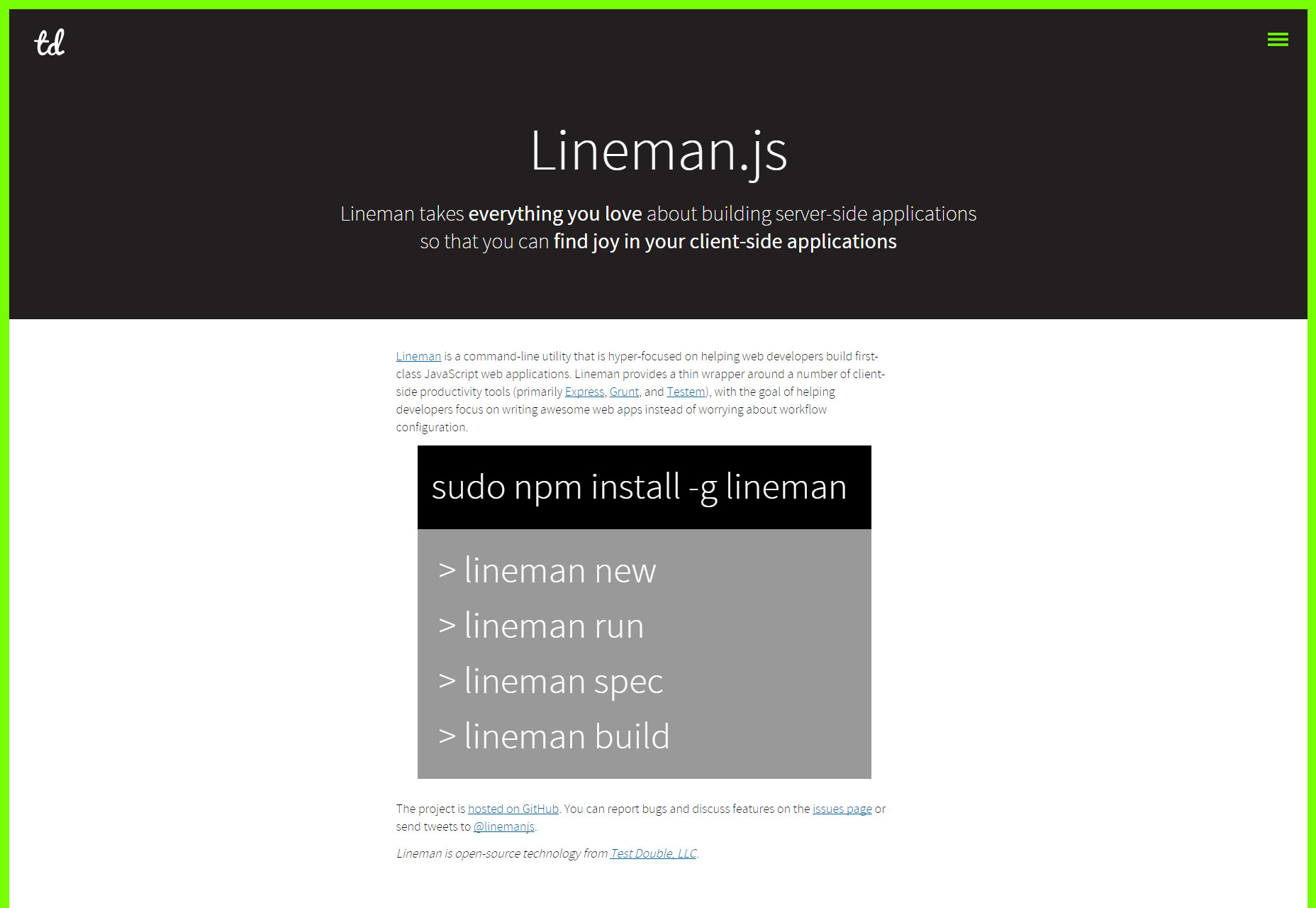 50+ fresh resources for designers, January 2016 Lineman: Client-Side App- Focused Command Line Utility