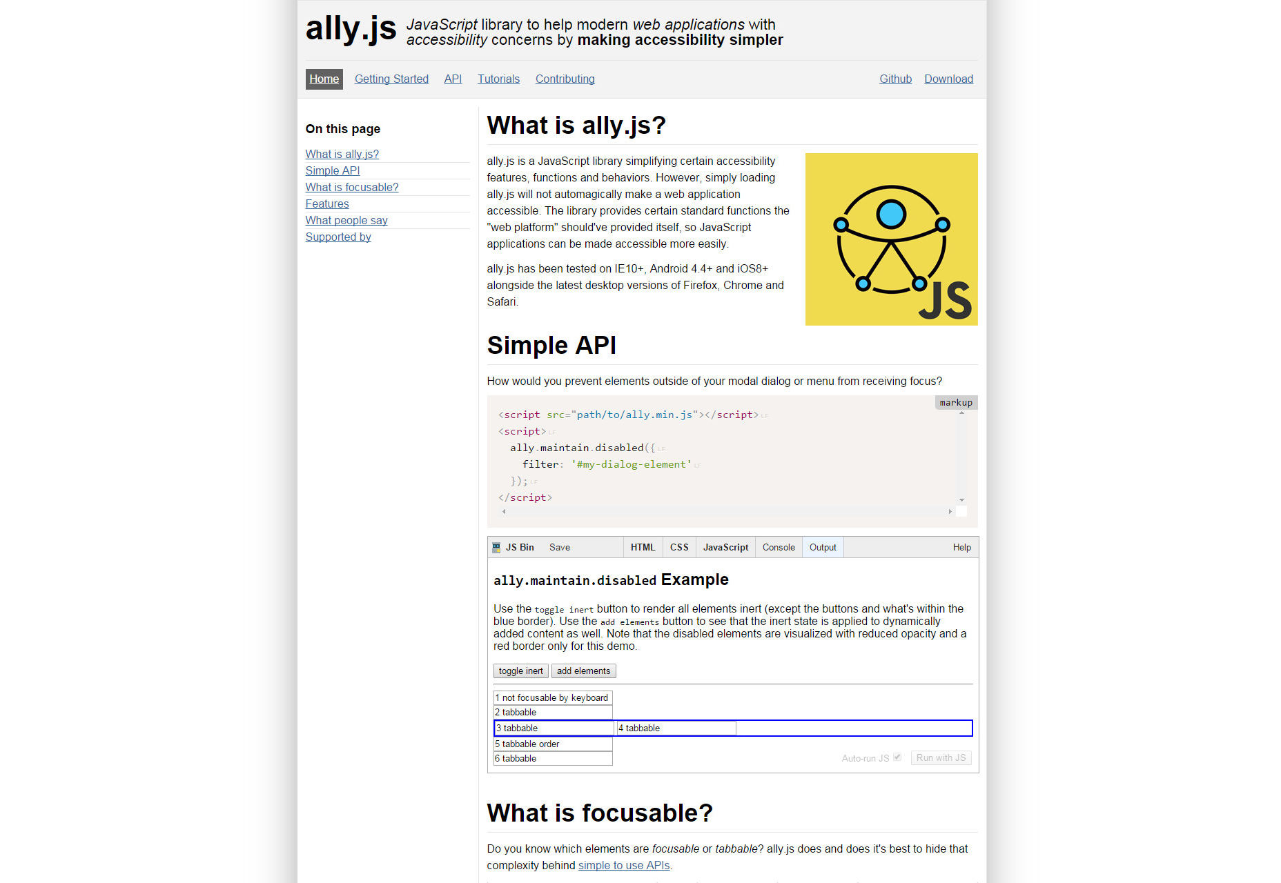 50+ fresh resources for designers, January 2016 Ally.js: Accessibility-first JavaScript Library