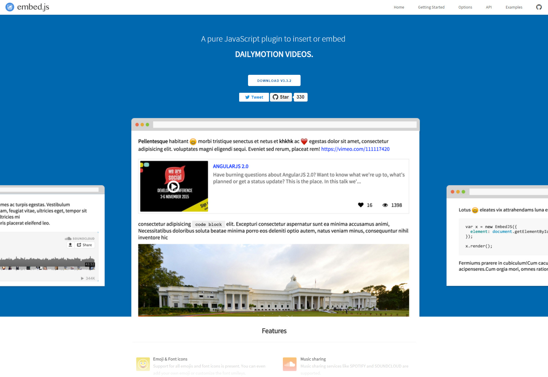 50+ fresh resources for designers, January 2016 Embed.js: A Pure JavaScript Plugin to Embed Stuff