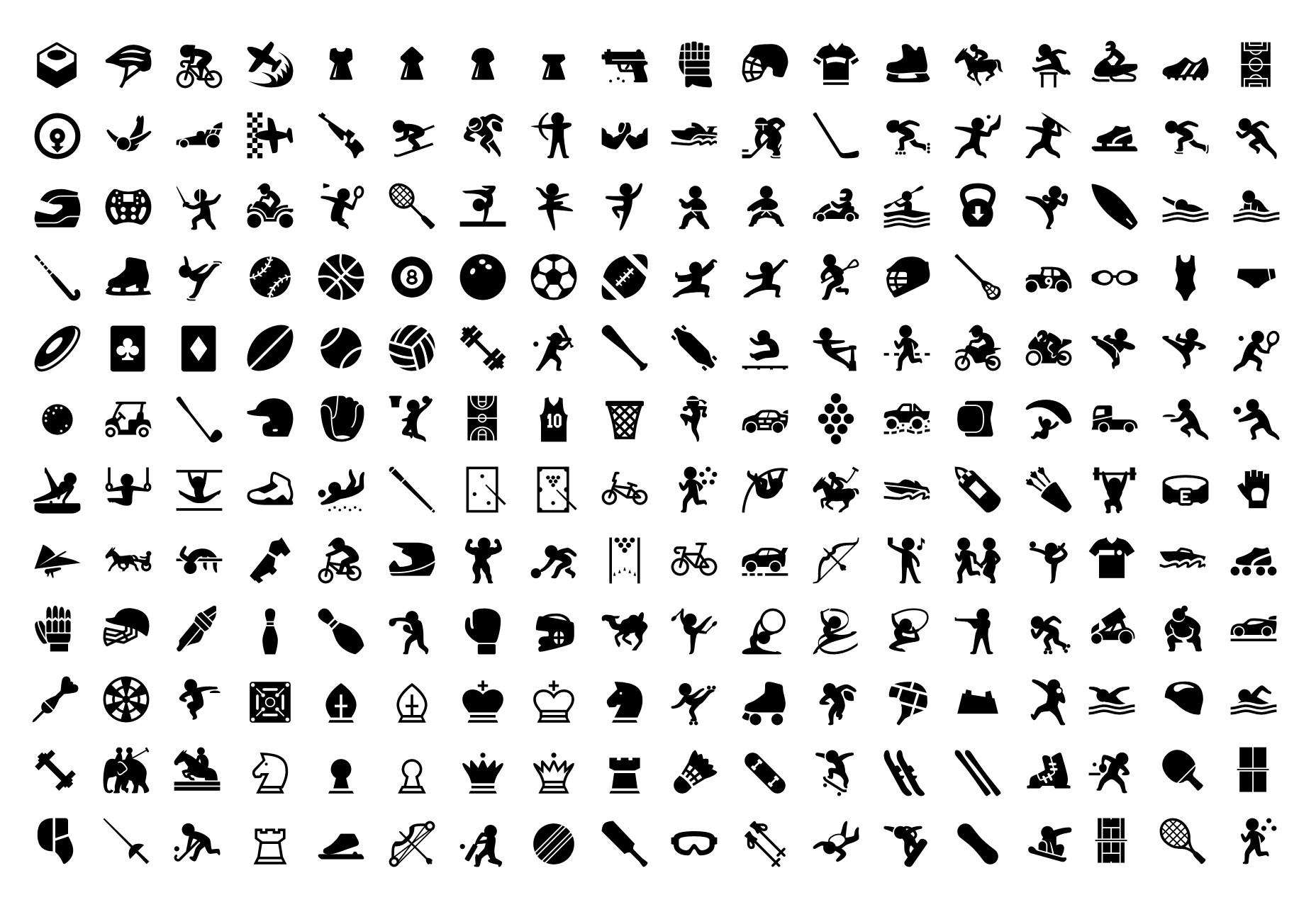 A Set of Over 5800 Filled Sport Icons