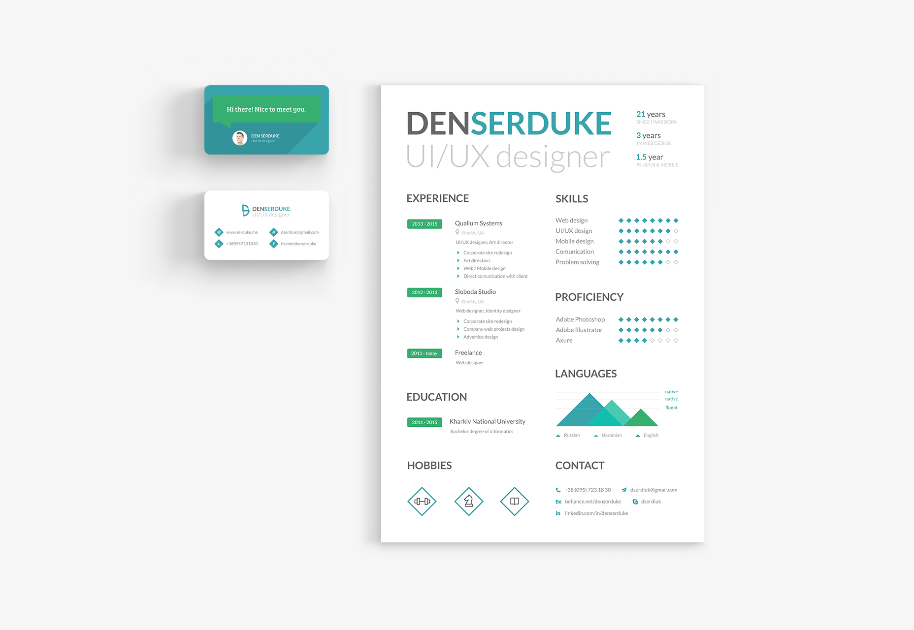 Free Resume & Business Card Template